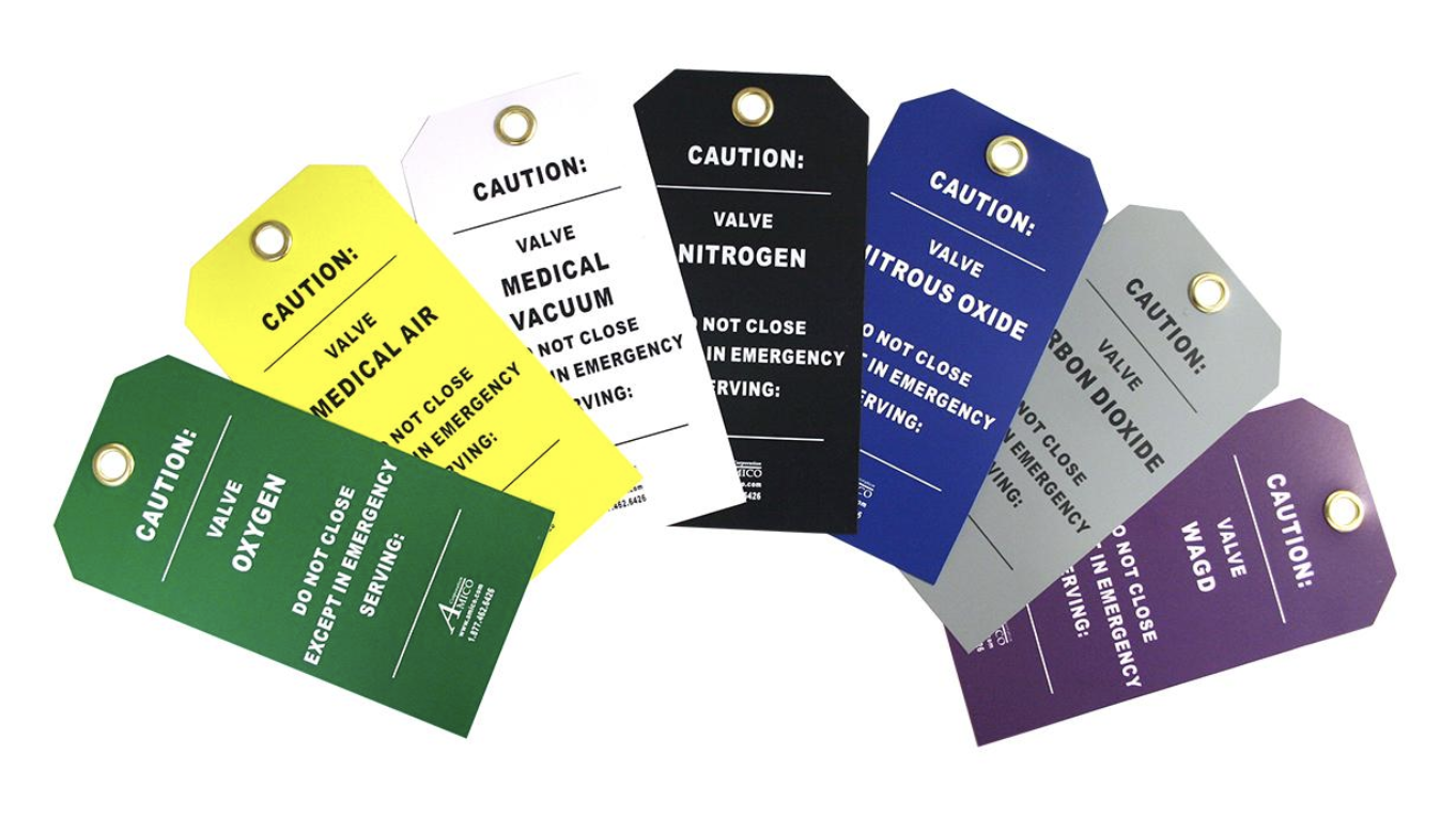 Gas Valve Tags Medical Air Systems Medical Air Systems